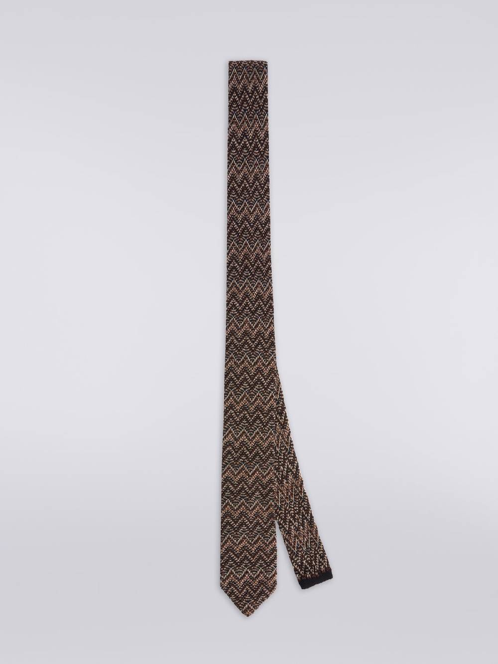 M Missoni Cravatta in lana e seta chevron Presa