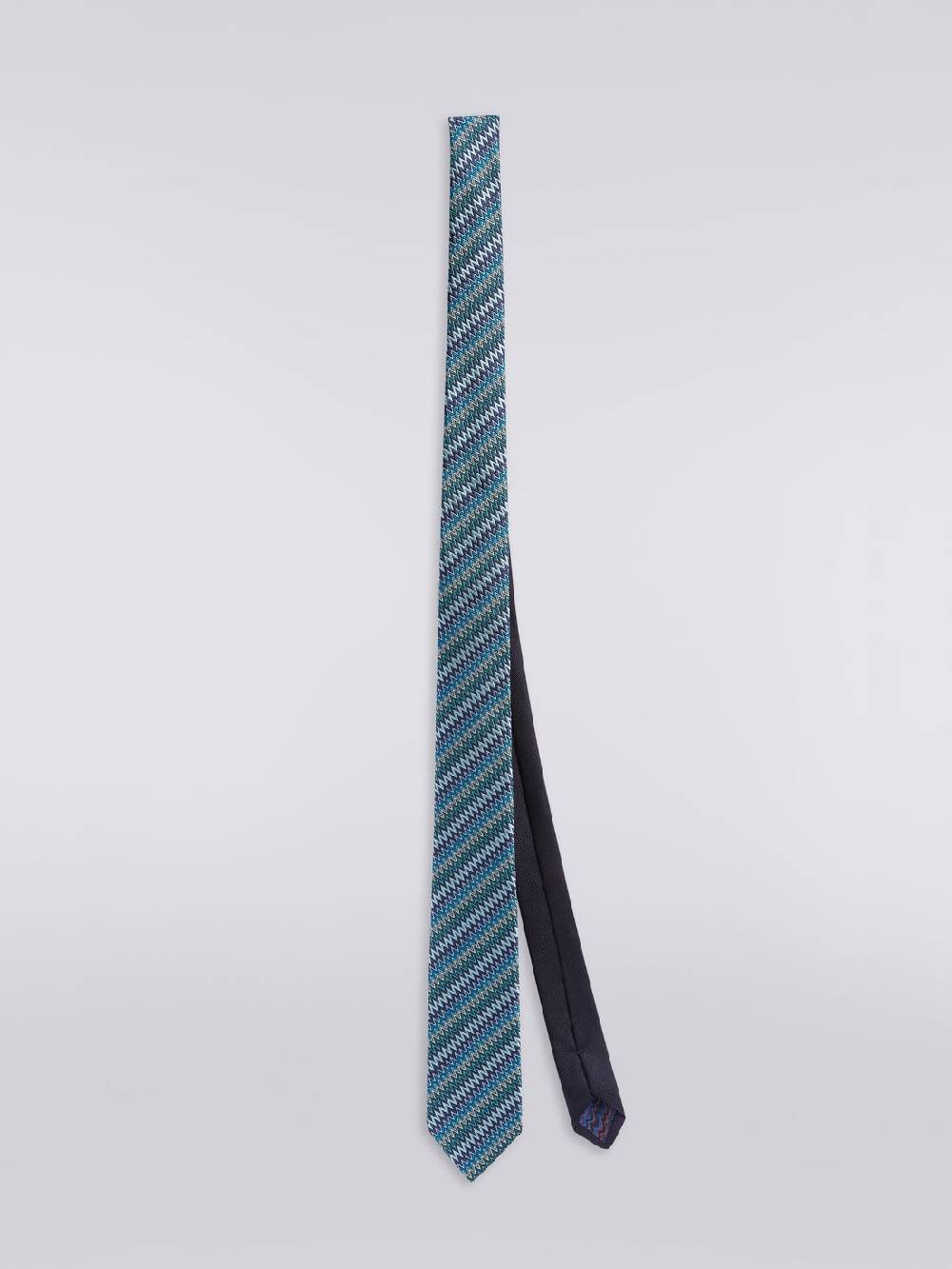 M Missoni Cravatta in seta zig zag Ritorno libero