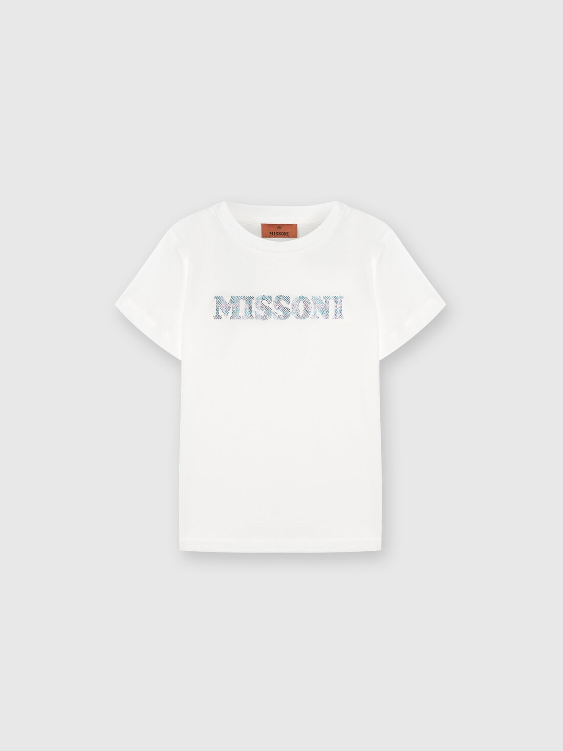 M Missoni T-shirt in jersey di cotone logata In Vendita
