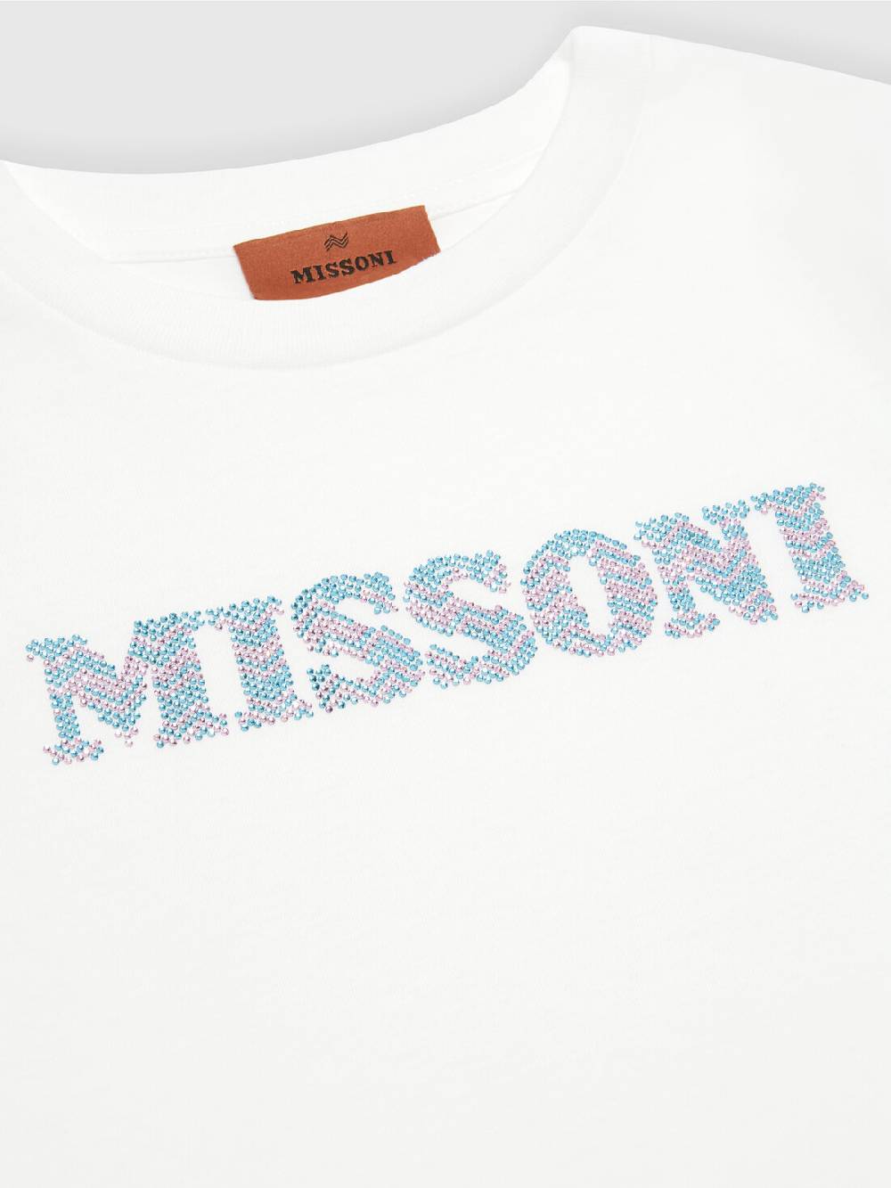 M Missoni T-shirt in jersey di cotone logata In Vendita