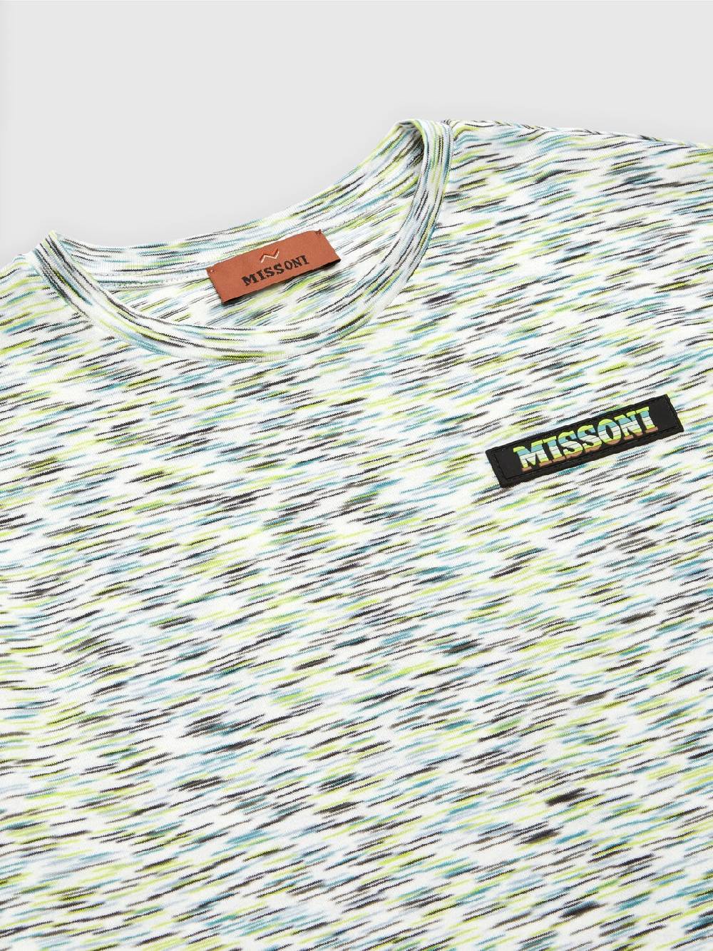 M Missoni T-shirt in cotone fiammato con scritta logo Saldi