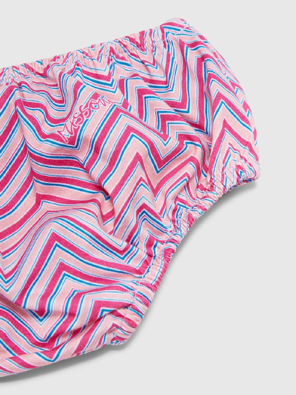 M Missoni Abito in jersey di cotone con inserti zig zag Vendita Economica