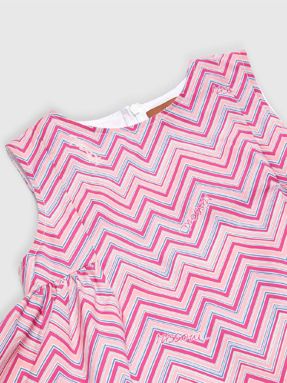 M Missoni Abito in cotone con stampa zig zag Vendite Flash