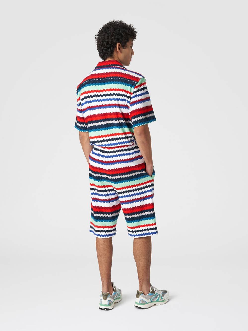 M Missoni Shorts in spugna stampa zig zag Moda