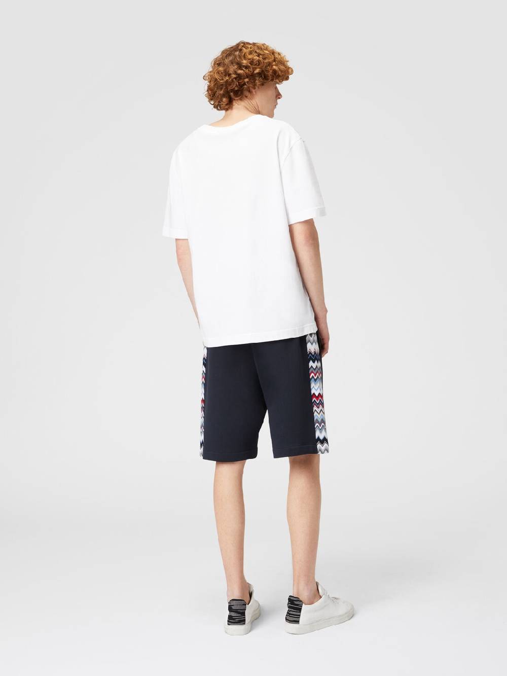 M Missoni Shorts in cotone con inserti chevron 2025