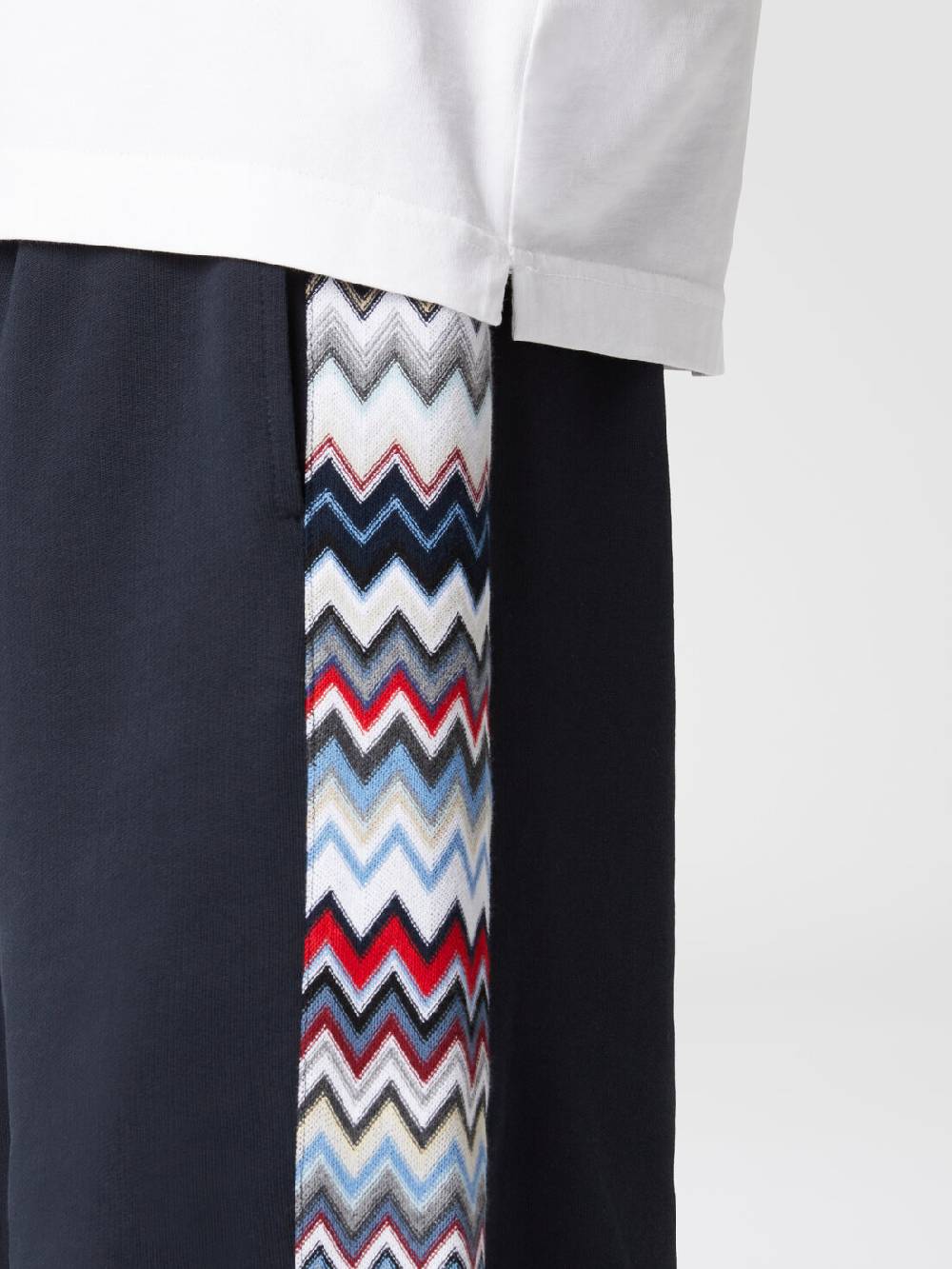 M Missoni Shorts in cotone con inserti chevron 2025