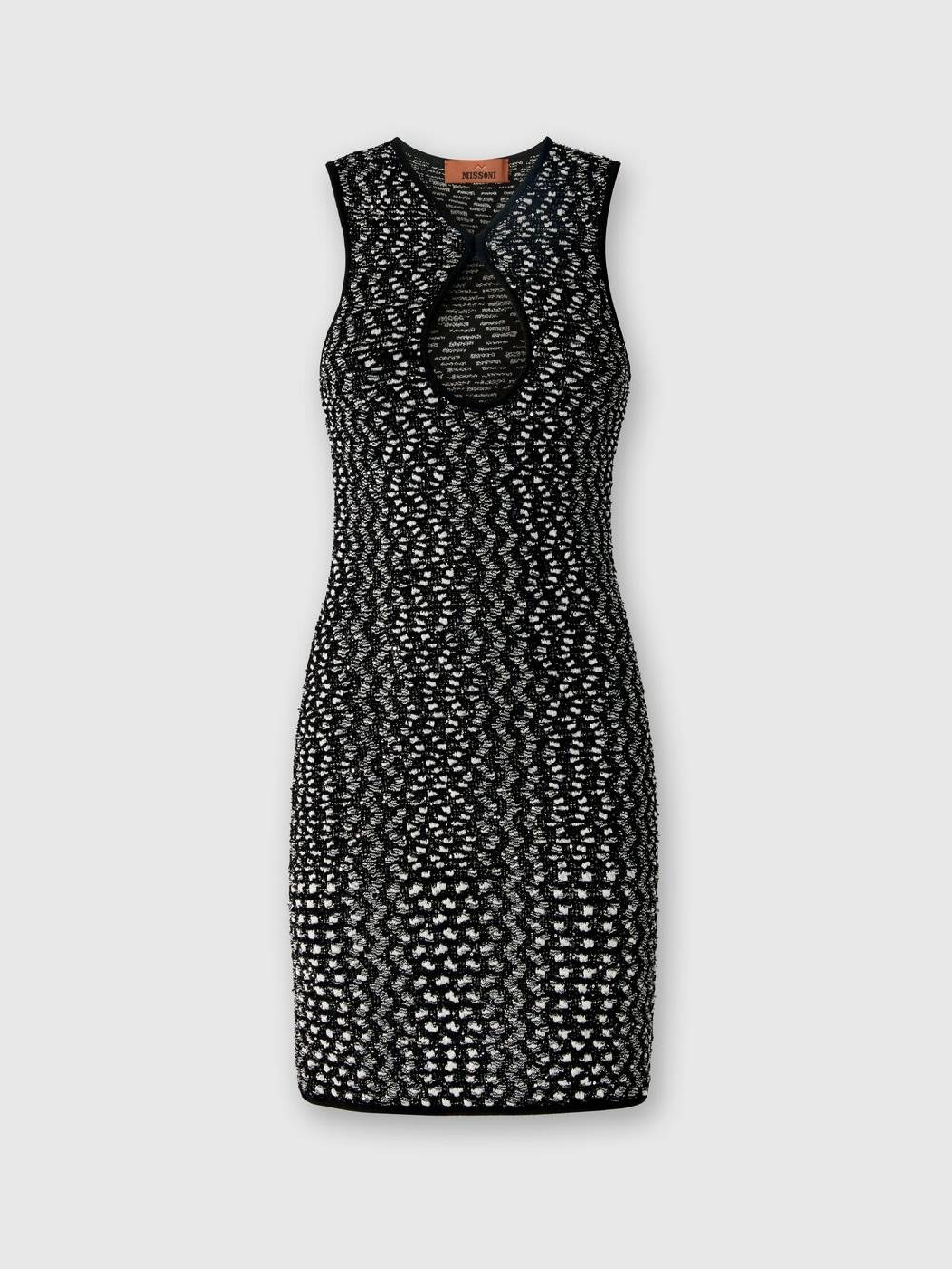 M Missoni Mini-abito senza maniche zig zag con paillettes 2025
