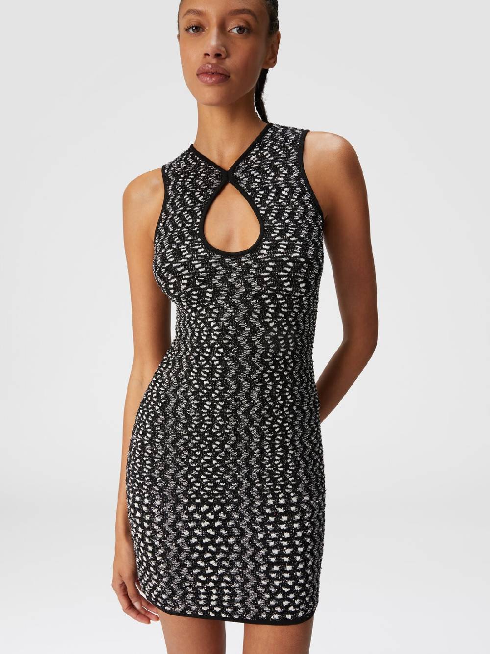 M Missoni Mini-abito senza maniche zig zag con paillettes 2025