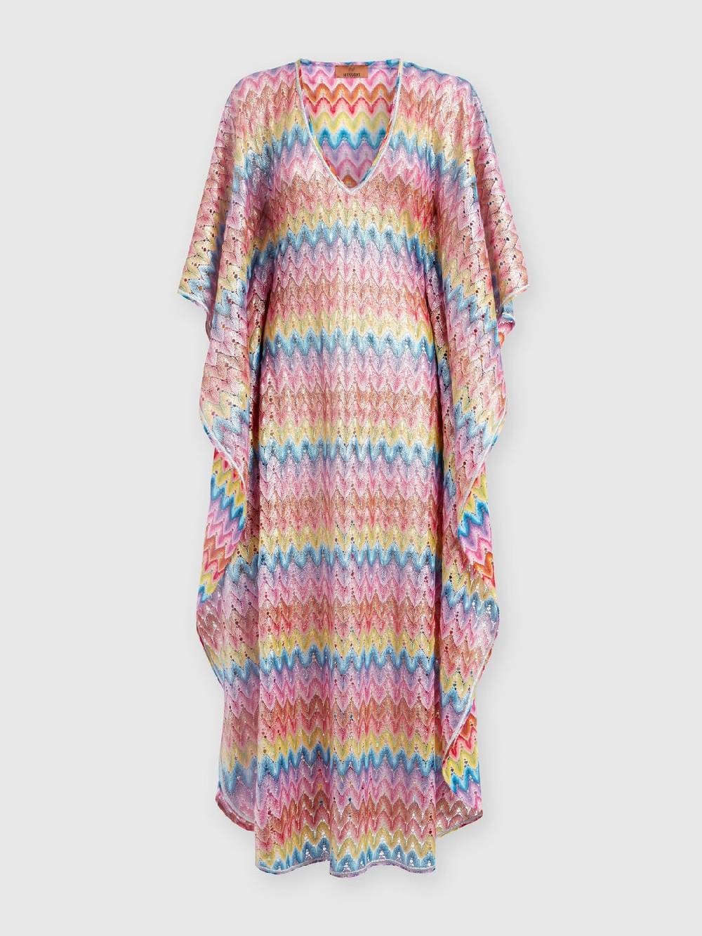 M Missoni Caftano copricostume lungo in pizzo spalmato In Linea