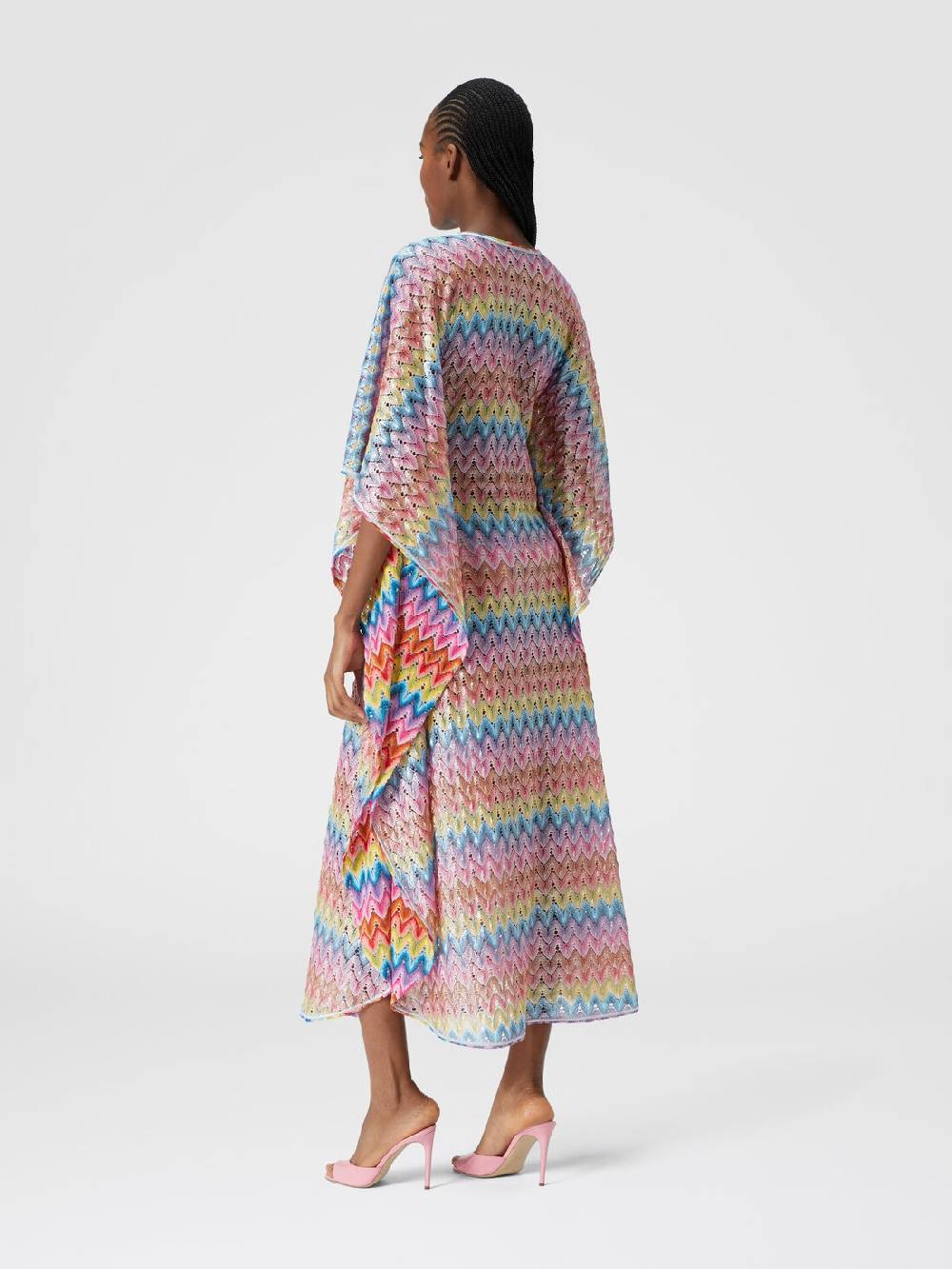 M Missoni Caftano copricostume lungo in pizzo spalmato In Linea