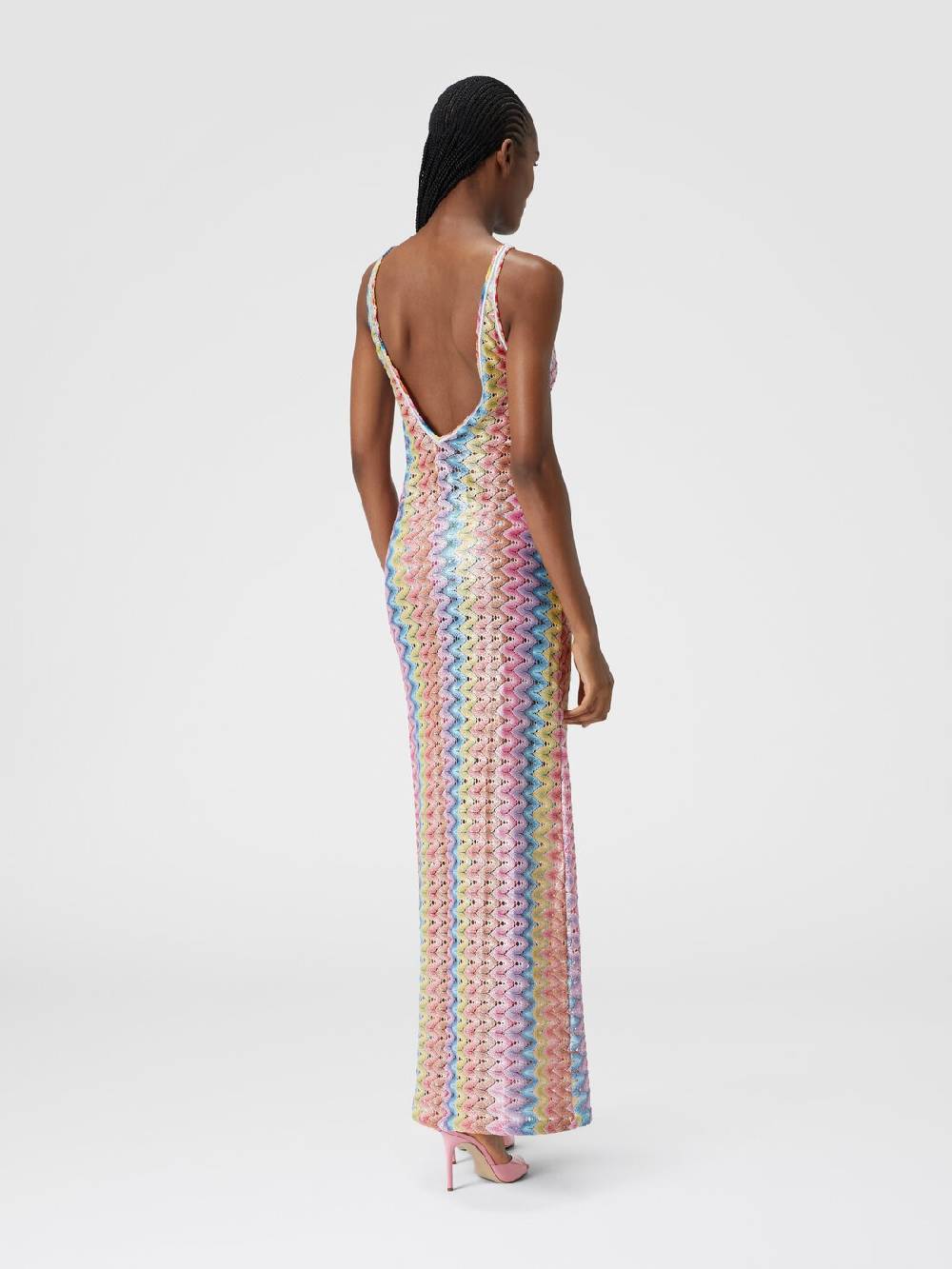 M Missoni Abito copricostume lungo con scollatura a V e spacco Qualità