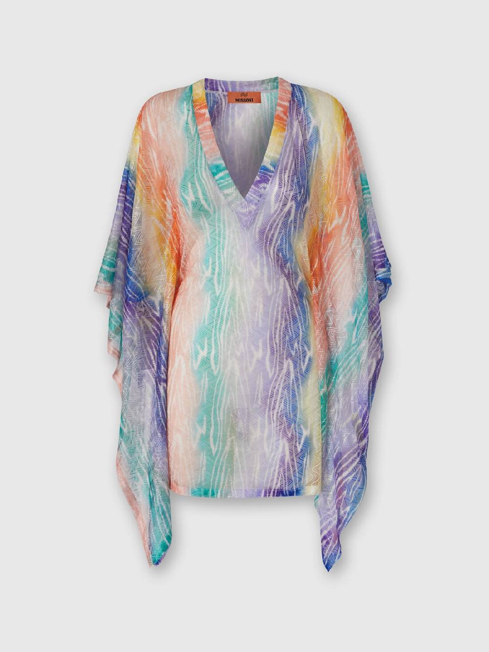 M Missoni Caftano copricostume corto stampa tie-dye Pezzi Unici