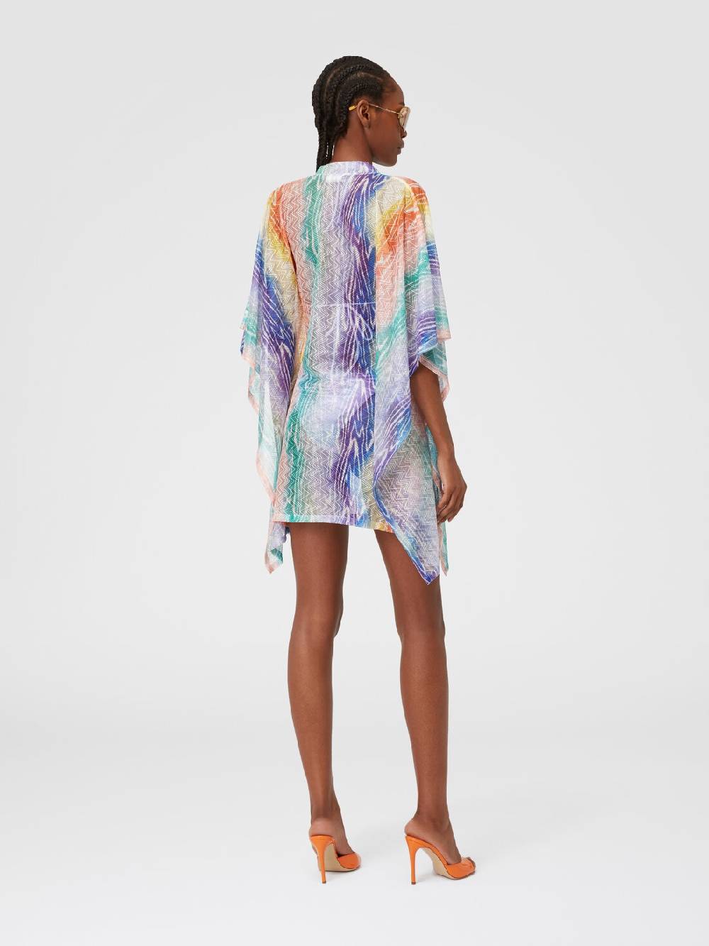 M Missoni Caftano copricostume corto stampa tie-dye Pezzi Unici