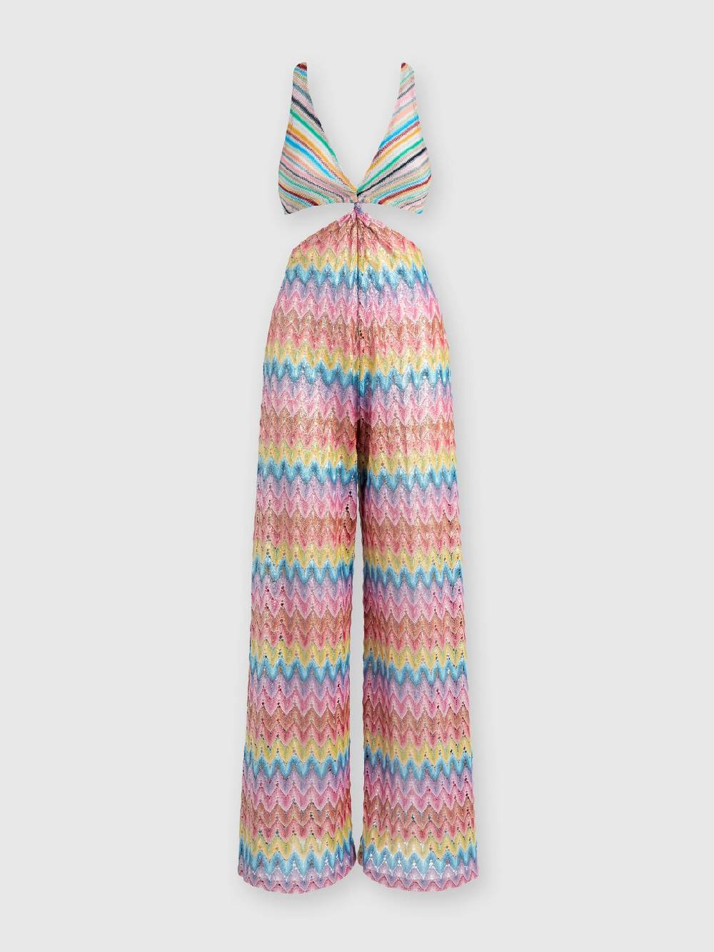 M Missoni Tuta patchwork in misto cotone con dettagli cut out Soddisfazione Garantita