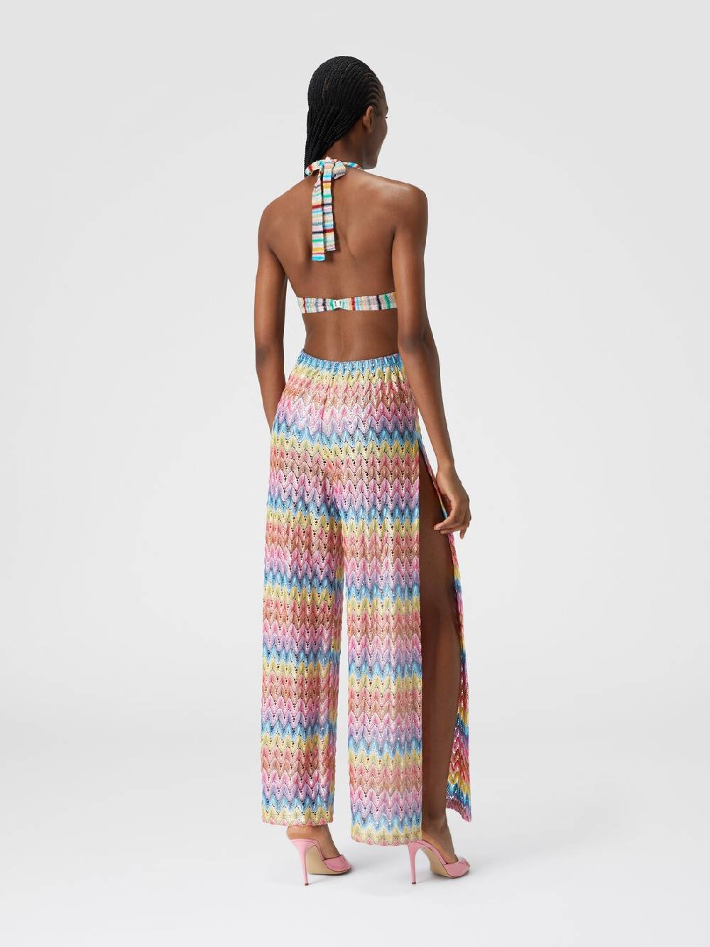 M Missoni Tuta patchwork in misto cotone con dettagli cut out Soddisfazione Garantita
