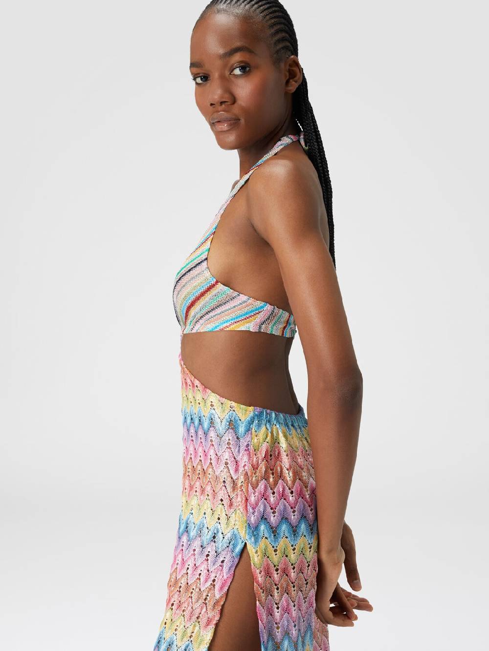 M Missoni Tuta patchwork in misto cotone con dettagli cut out Soddisfazione Garantita