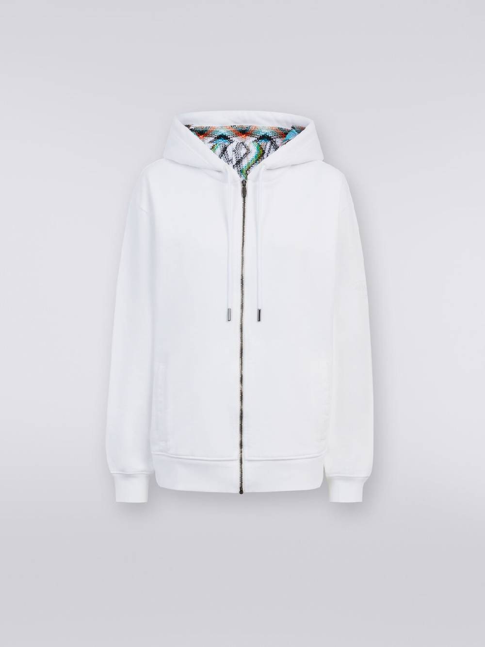 M Missoni Cardigan in felpa di cotone con cappuccio foderato in maglia Promozione Limitata