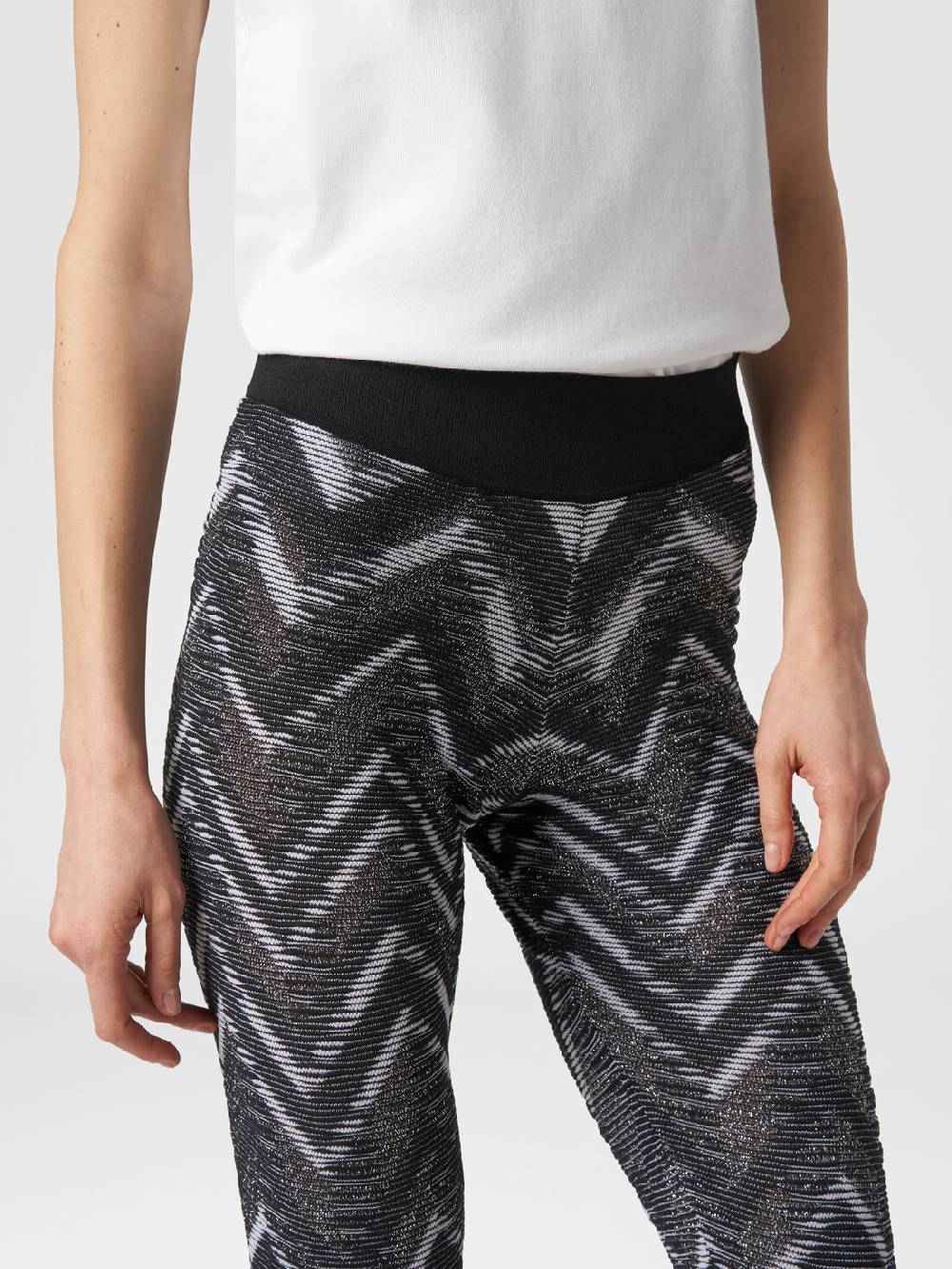M Missoni Leggings in maglia con lurex e logo Shopping Online