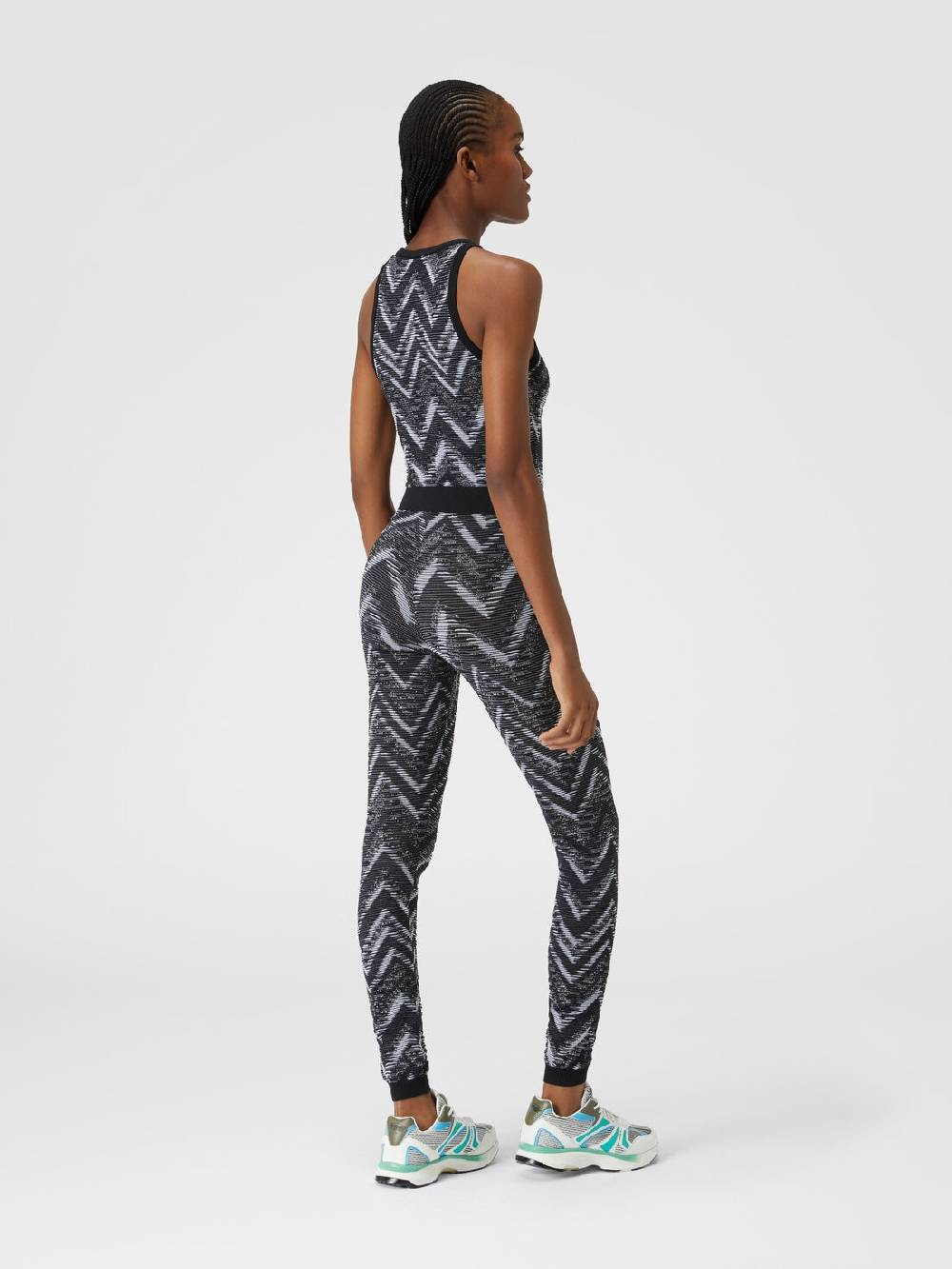 M Missoni Top in maglia chevron con logo Affare Del Giorno