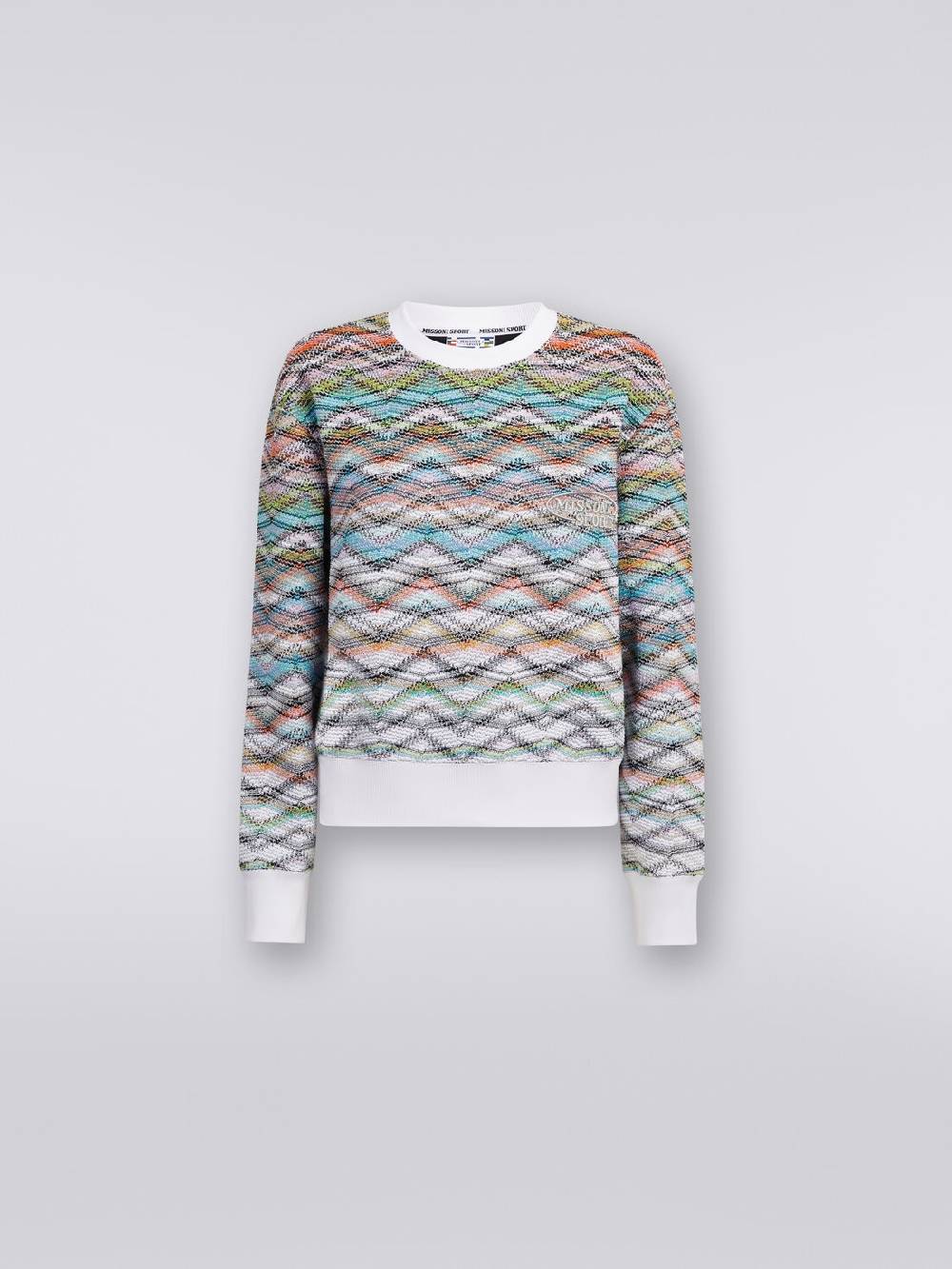 M Missoni Felpa girocollo in maglia con lurex e logo Prezzo Ridotto