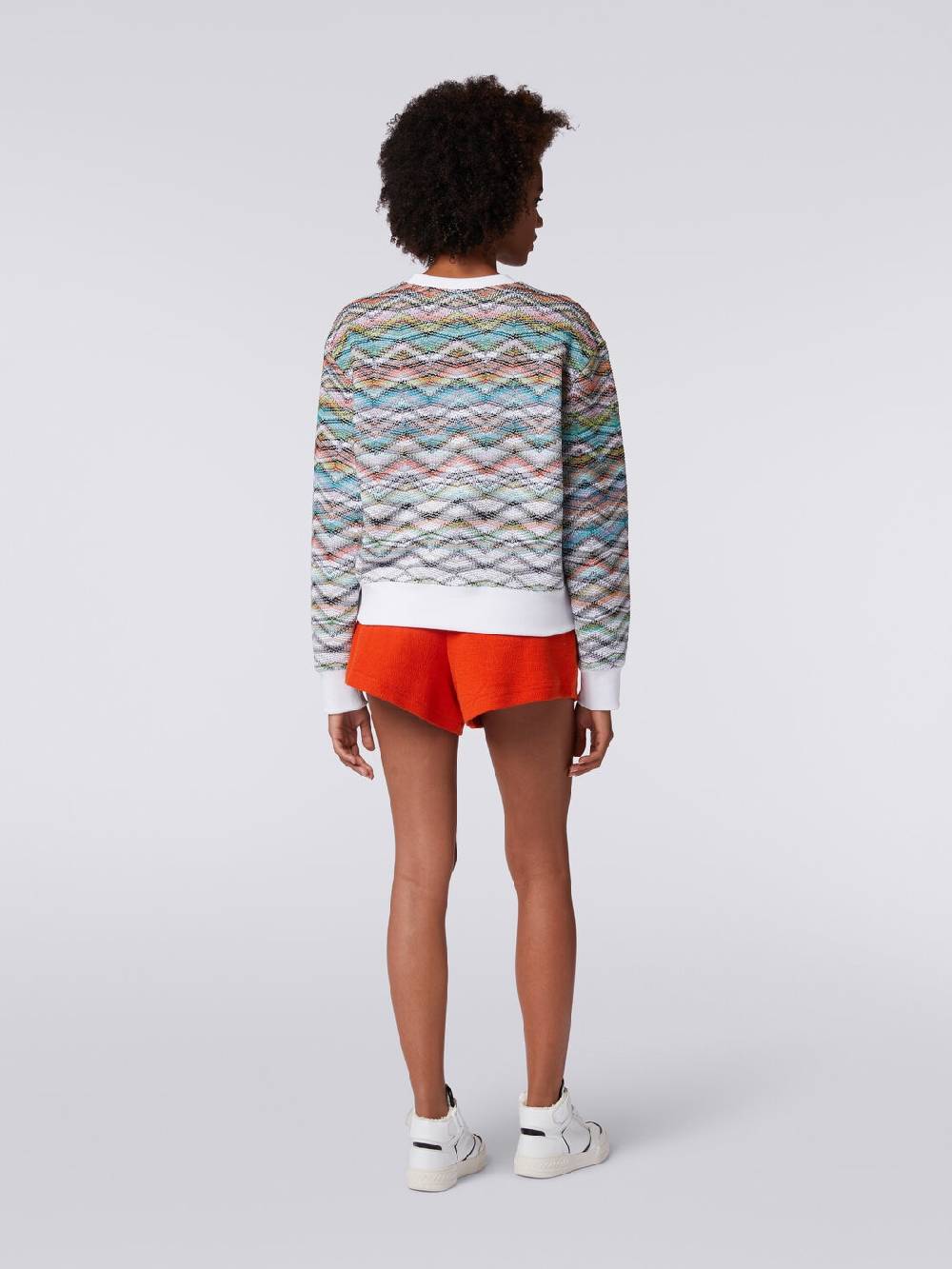 M Missoni Felpa girocollo in maglia con lurex e logo Prezzo Ridotto