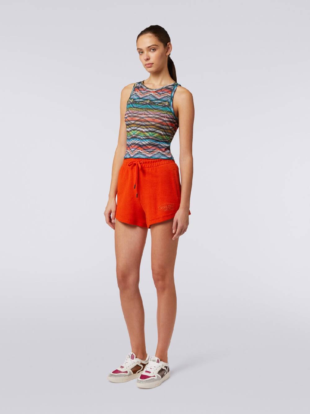 M Missoni Top in nylon stretch stampato Sottocosto