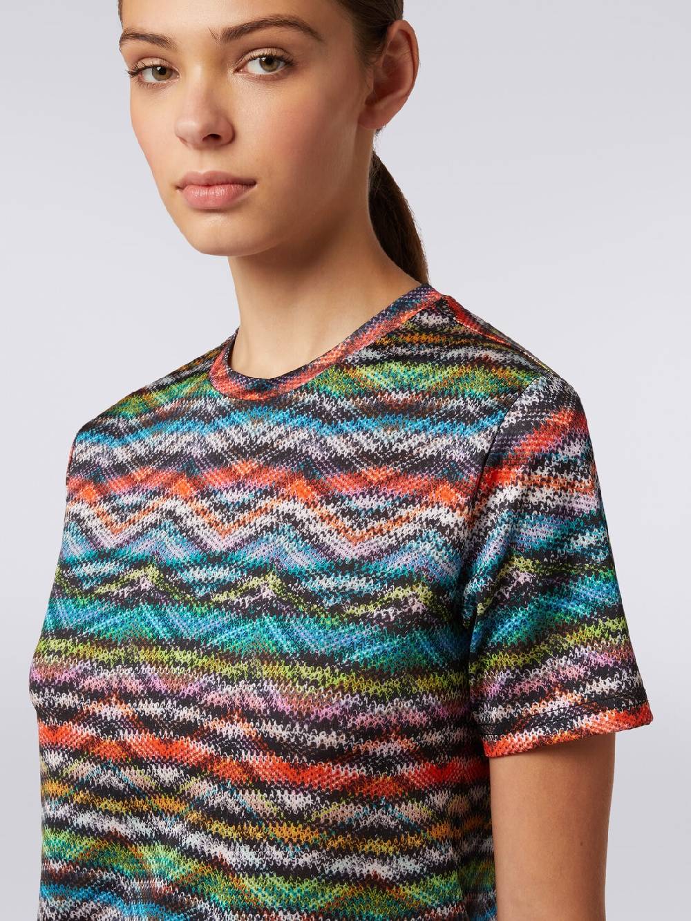 M Missoni T-shirt in nylon stretch stampato Convenienza