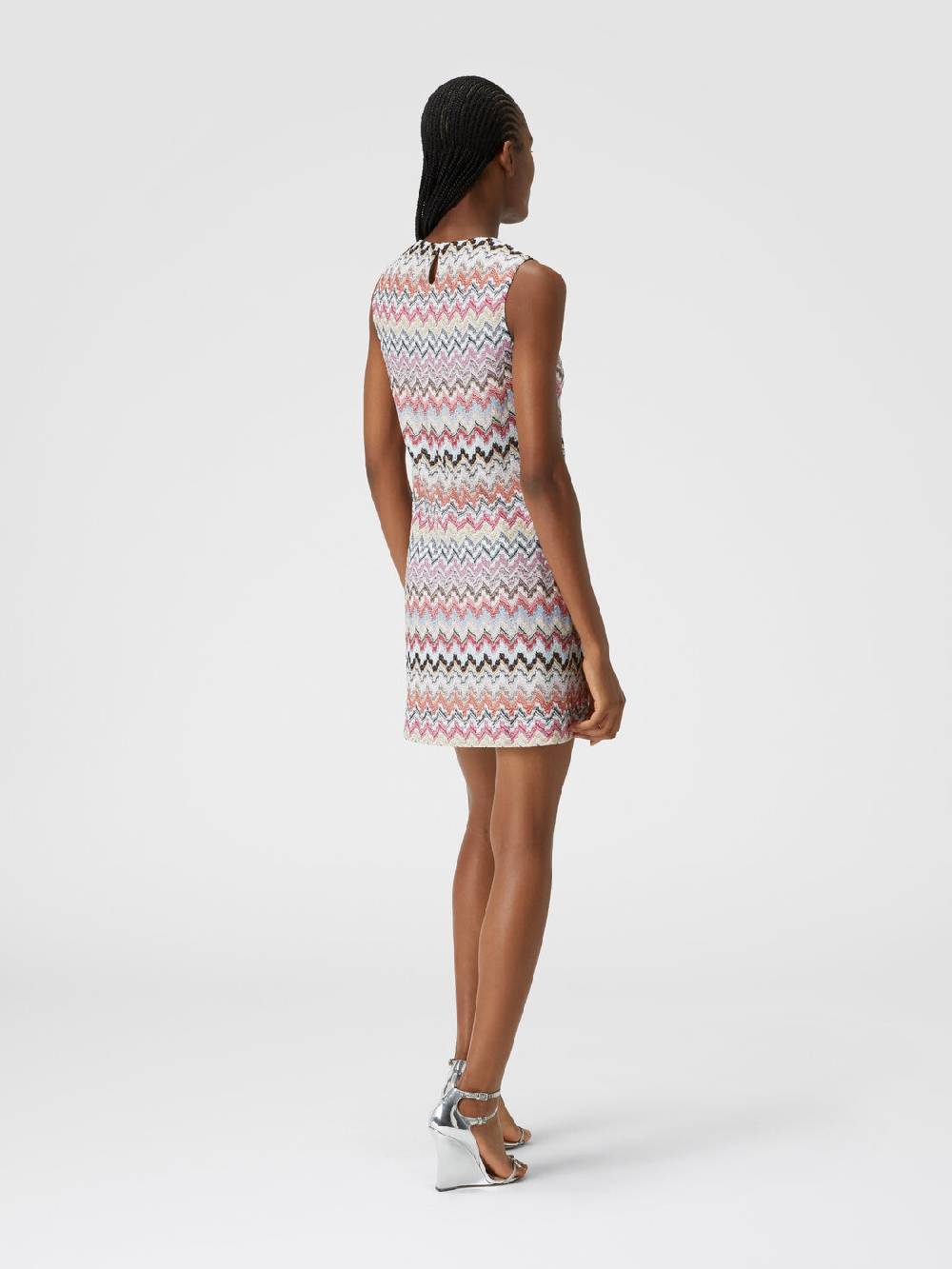 M Missoni Mini-abito in misto viscosa lamé zig zag Sconto