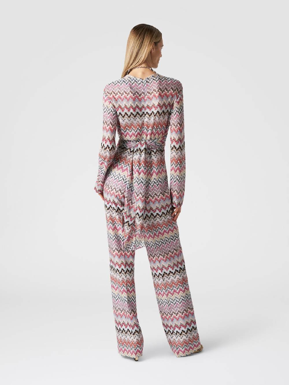 M Missoni Tuta lunga in viscosa lamé zig zag Offerta