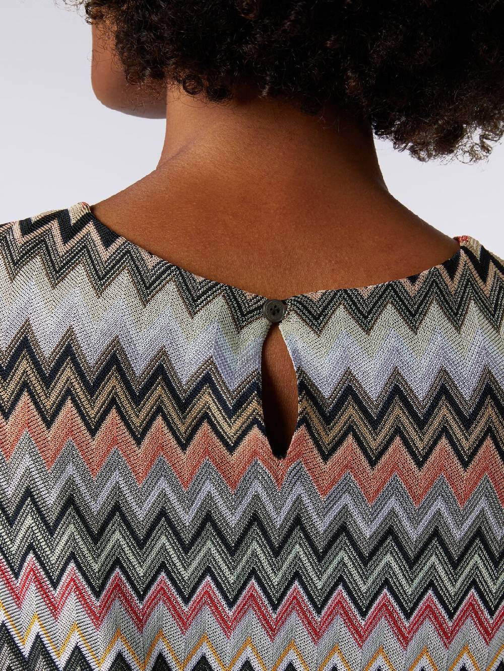 M Missoni Abito a maniche corte in cotone e viscosa zig zag Hotsell