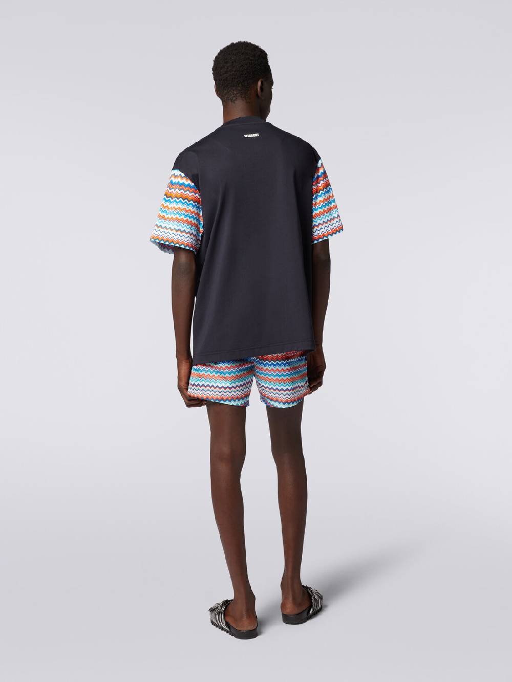 M Missoni T-shirt oversize in cotone con inserti zig zag I Più Venduti