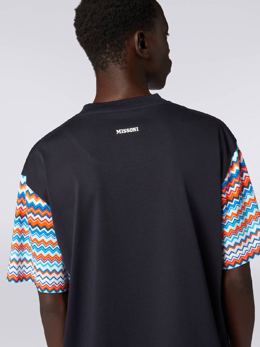 M Missoni T-shirt oversize in cotone con inserti zig zag I Più Venduti