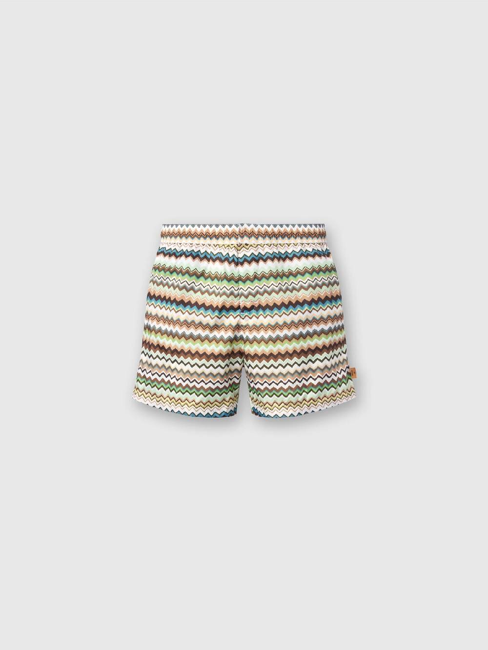 M Missoni Boxer mare in nylon stampa zig zag Vendite Flash
