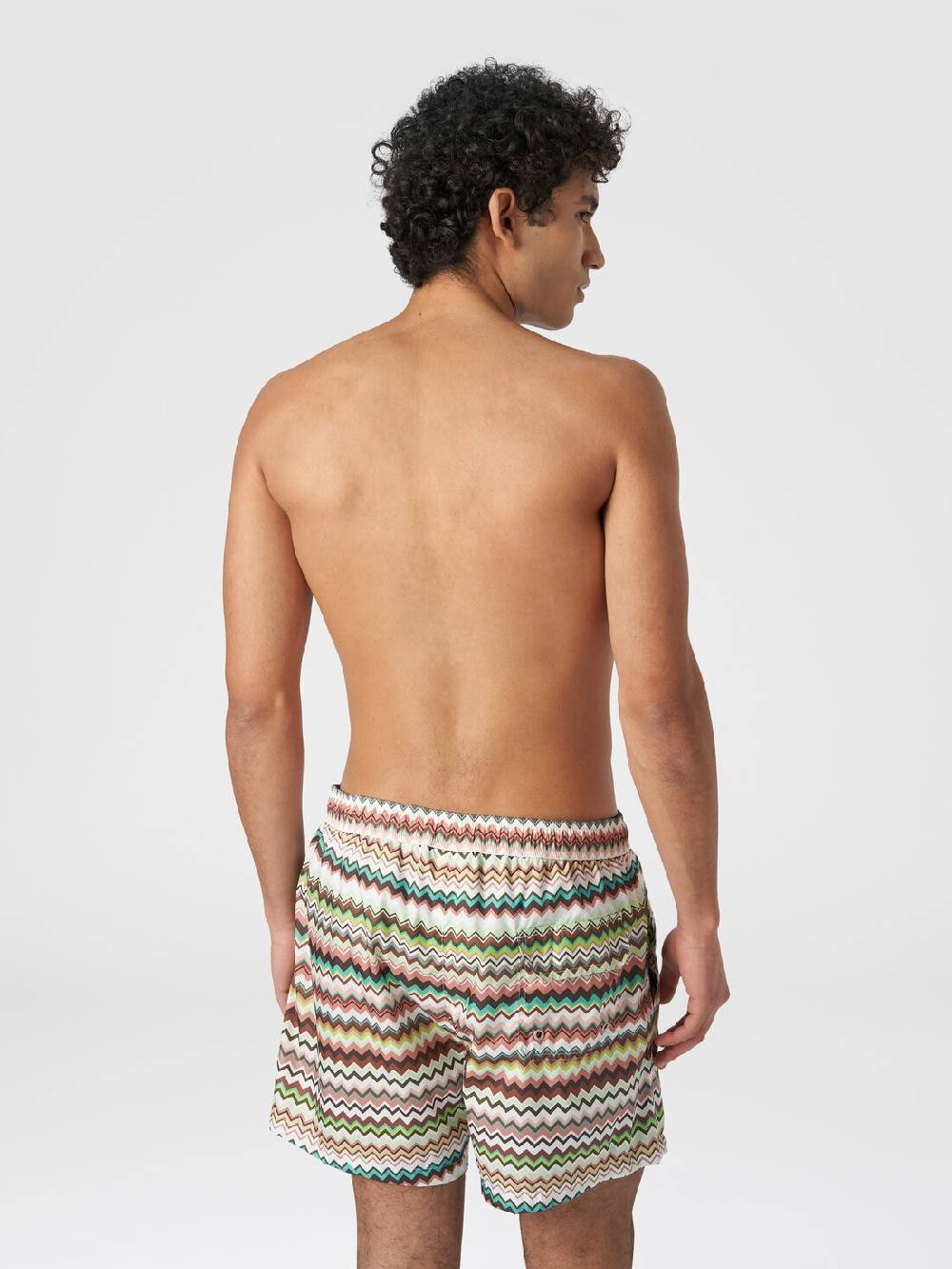 M Missoni Boxer mare in nylon stampa zig zag Vendite Flash
