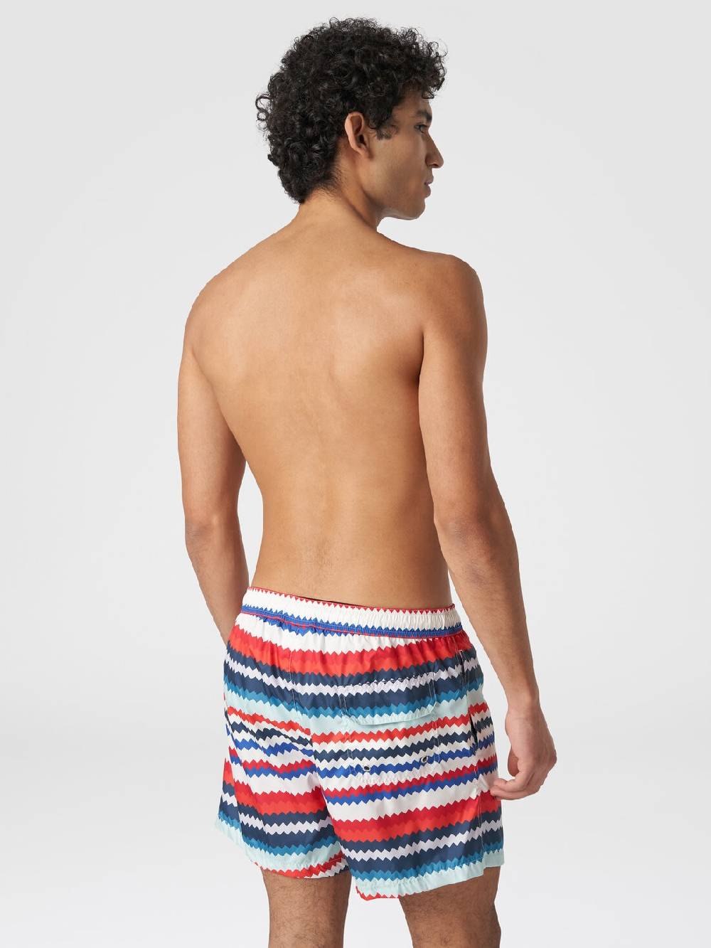 M Missoni Boxer mare in nylon stampa micro zig zag Nuova
