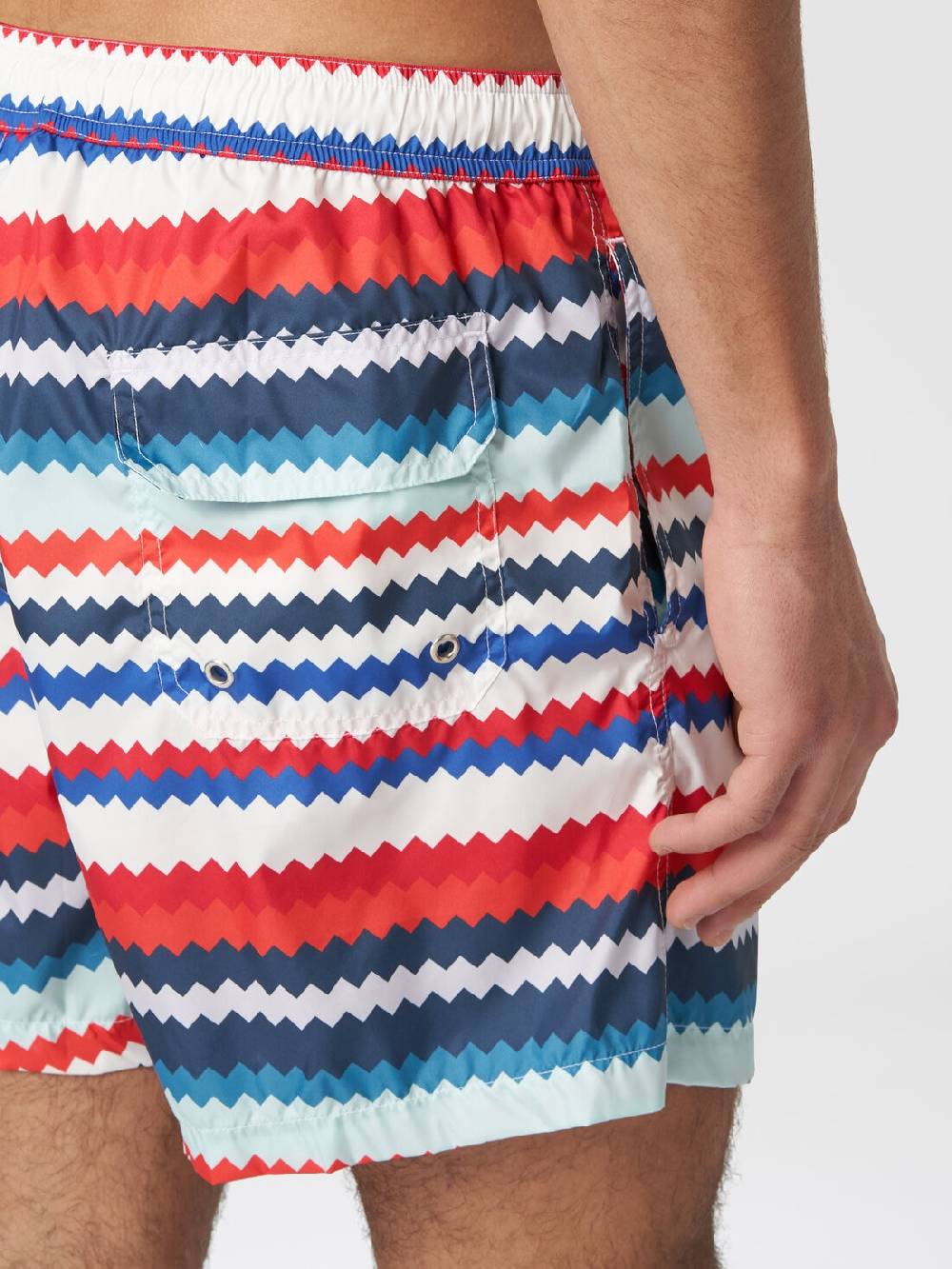 M Missoni Boxer mare in nylon stampa micro zig zag Nuova