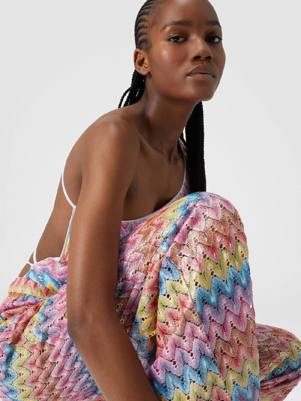 M Missoni Pantaloni in pizzo di misto cotone spalmato Italia
