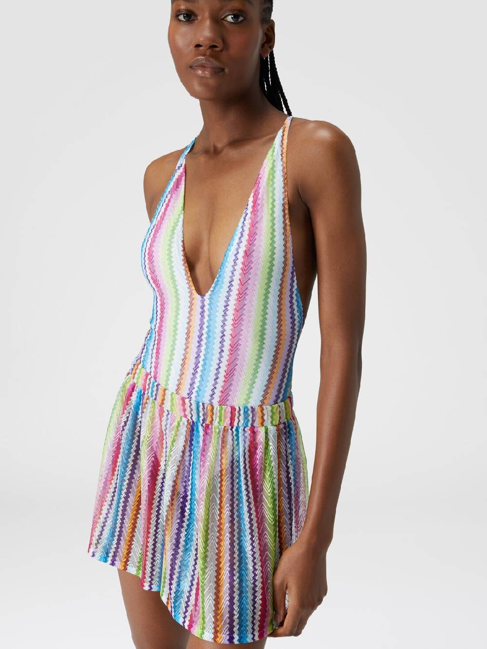 M Missoni Shorts copricostume stampa zig zag In Linea