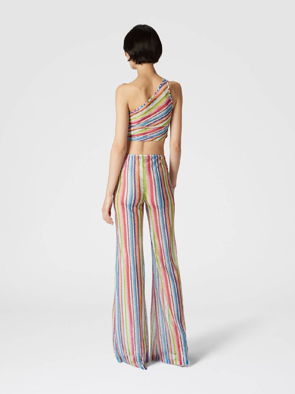 M Missoni Crop top monospalla con arricciatura laterale Nuovo