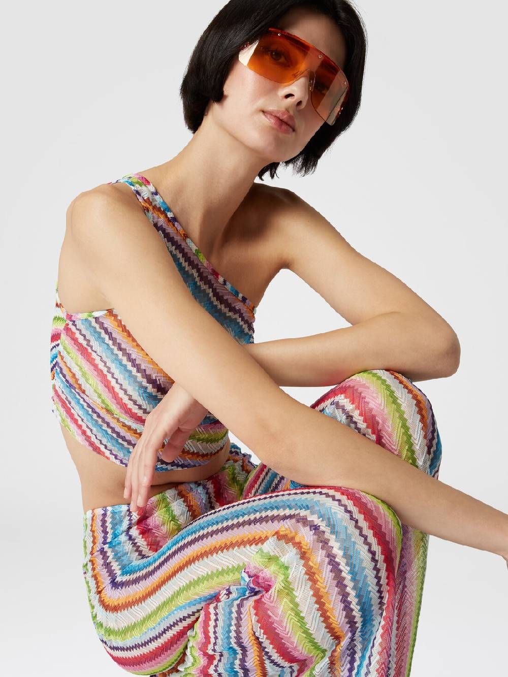 M Missoni Pantaloni copricostume a vista bassa stampa zig zag Qualità