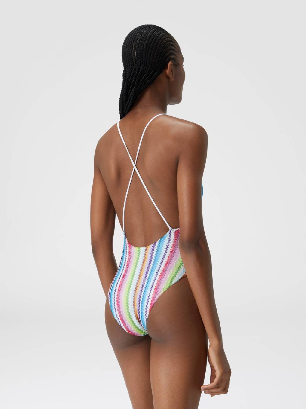 M Missoni Costume intero stampa zig zag con scollatura a V Promozione