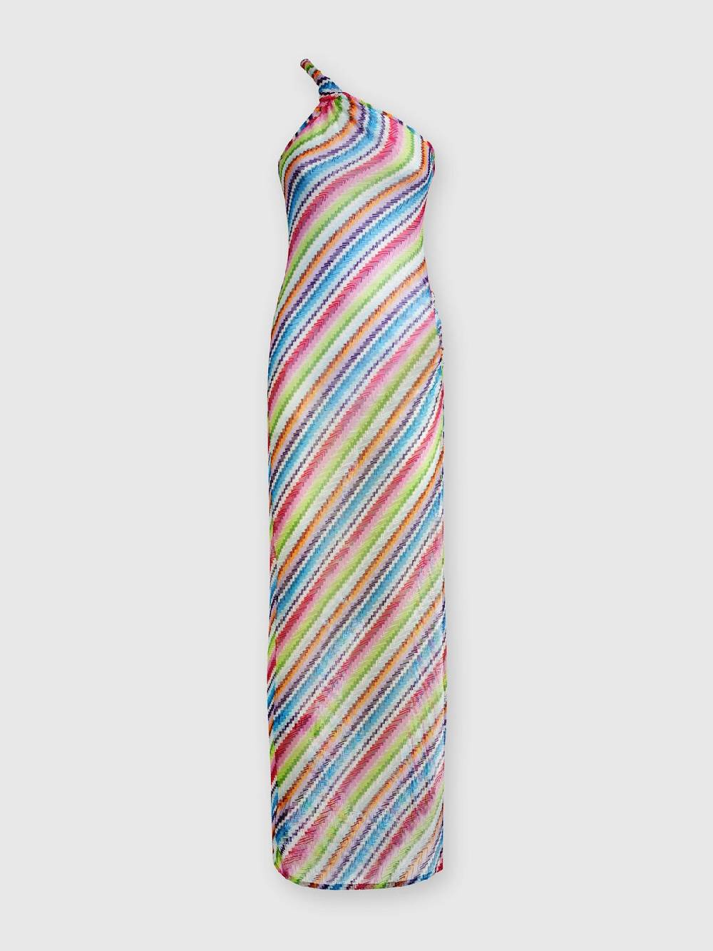 M Missoni Abito copricostume stampa zig zag con scollatura a nodo Spedizione Gratuita
