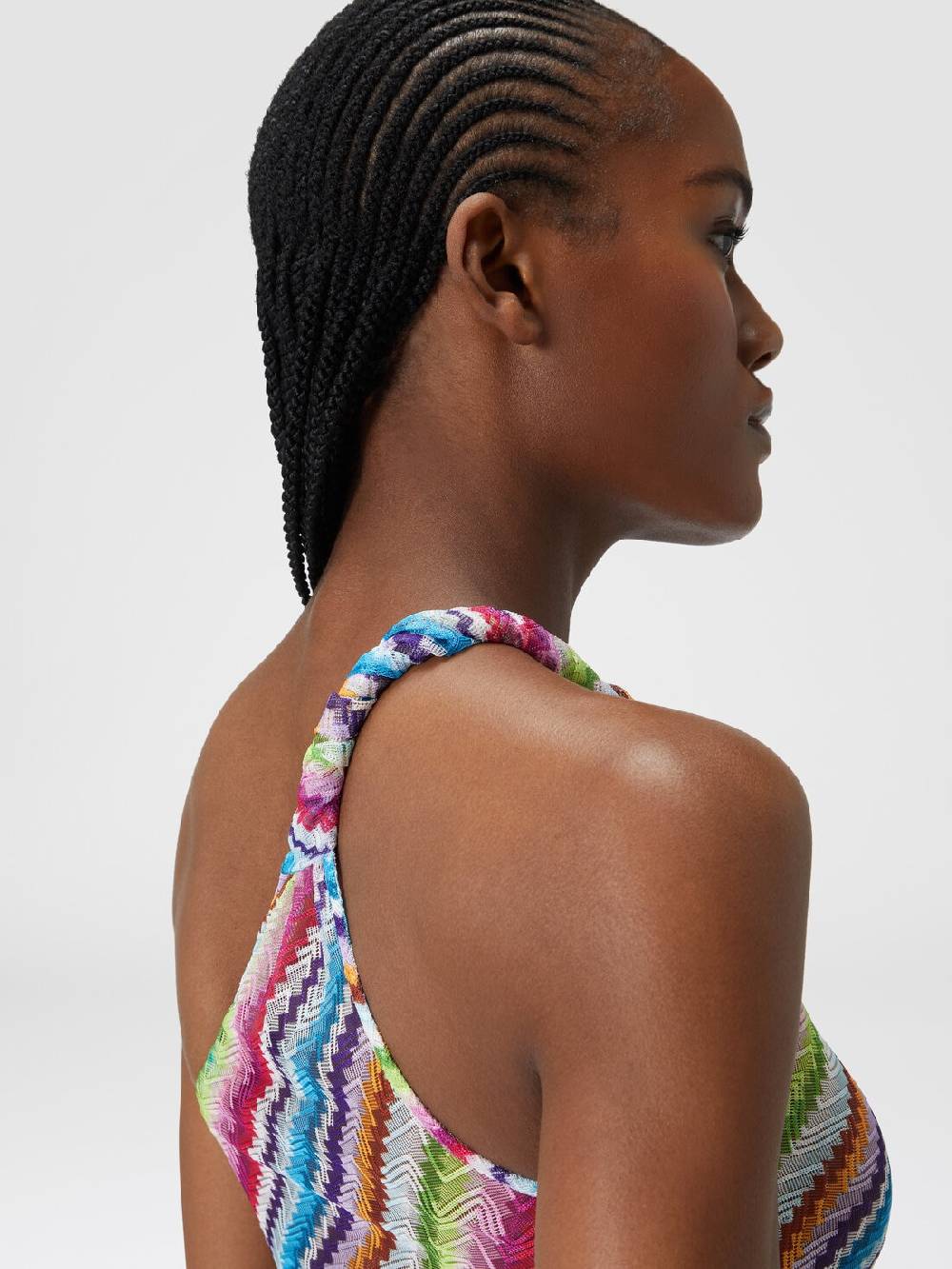 M Missoni Abito copricostume stampa zig zag con scollatura a nodo Spedizione Gratuita