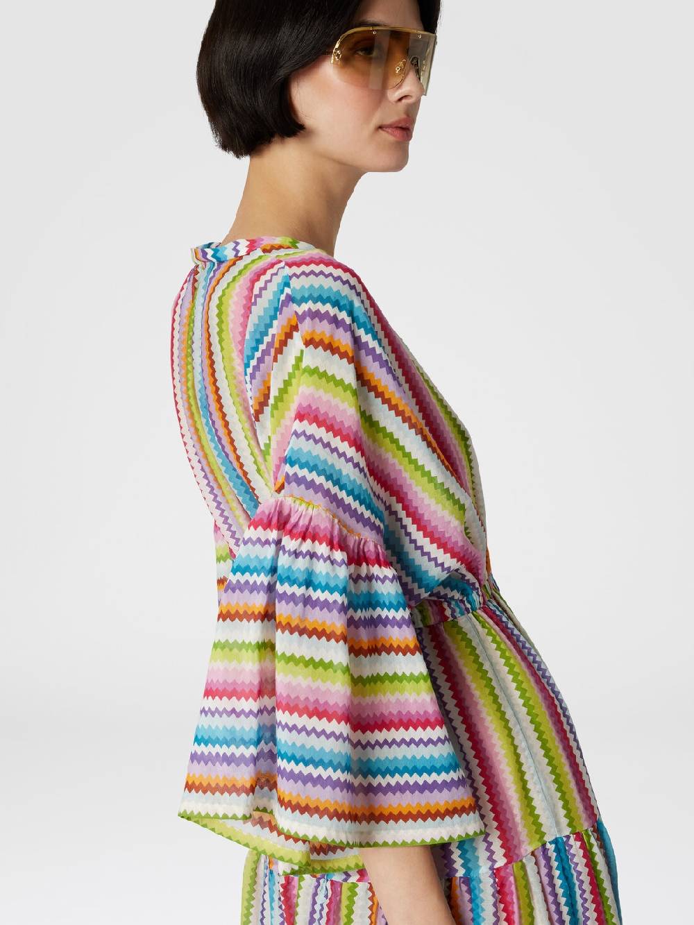 M Missoni Abito copricostume lungo a balze stampa zig zag Pezzi Unici