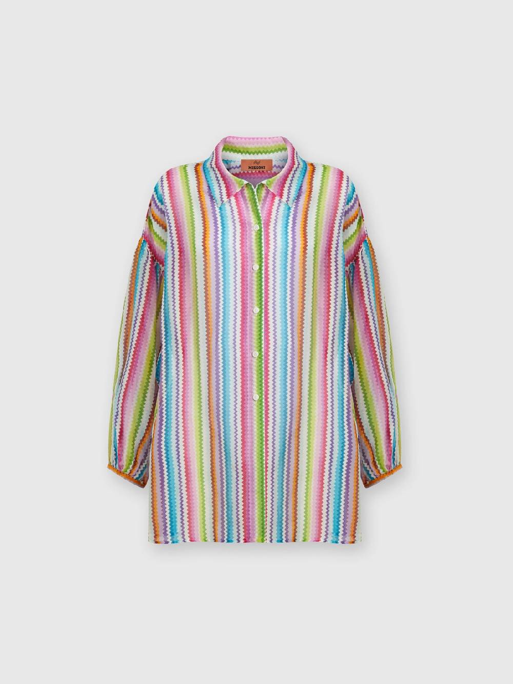 M Missoni Camicia oversize in seta e cotone stampata Qualità Garantita