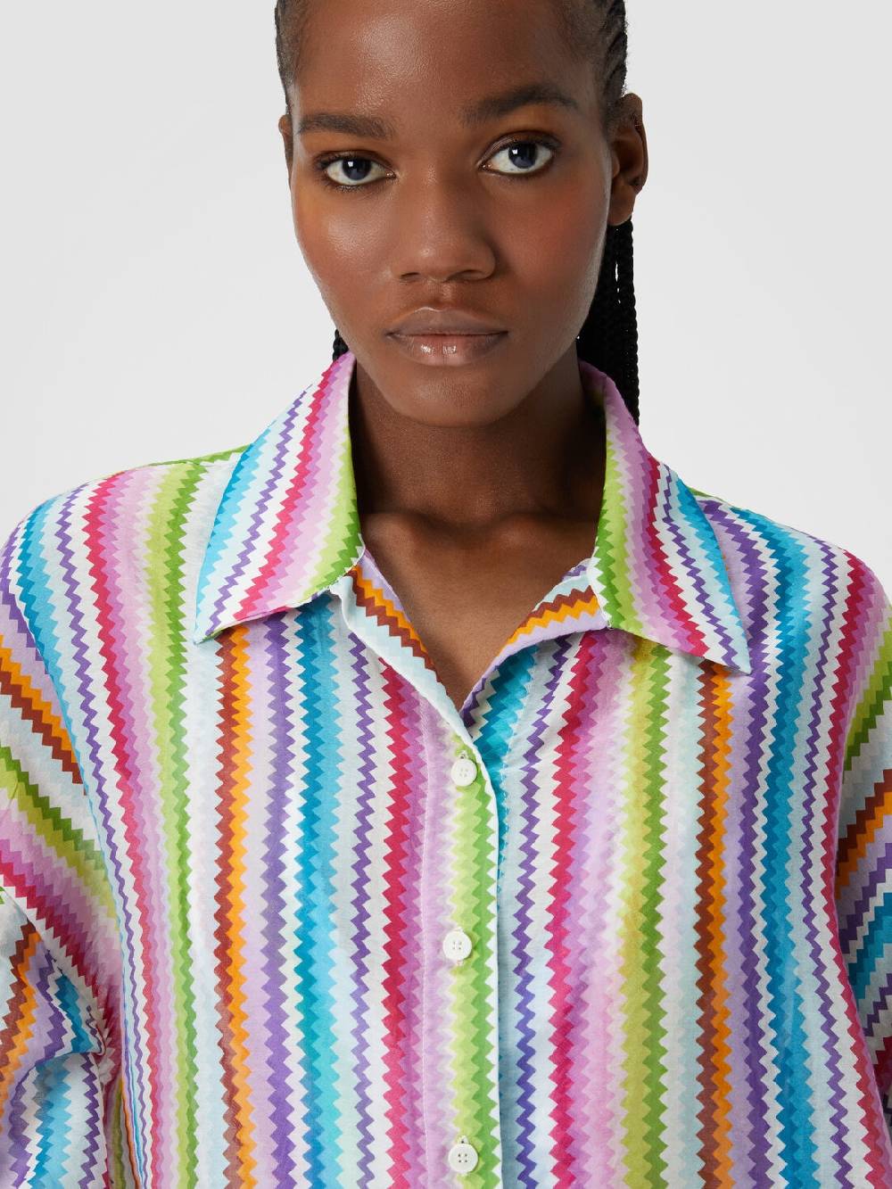 M Missoni Camicia oversize in seta e cotone stampata Qualità Garantita