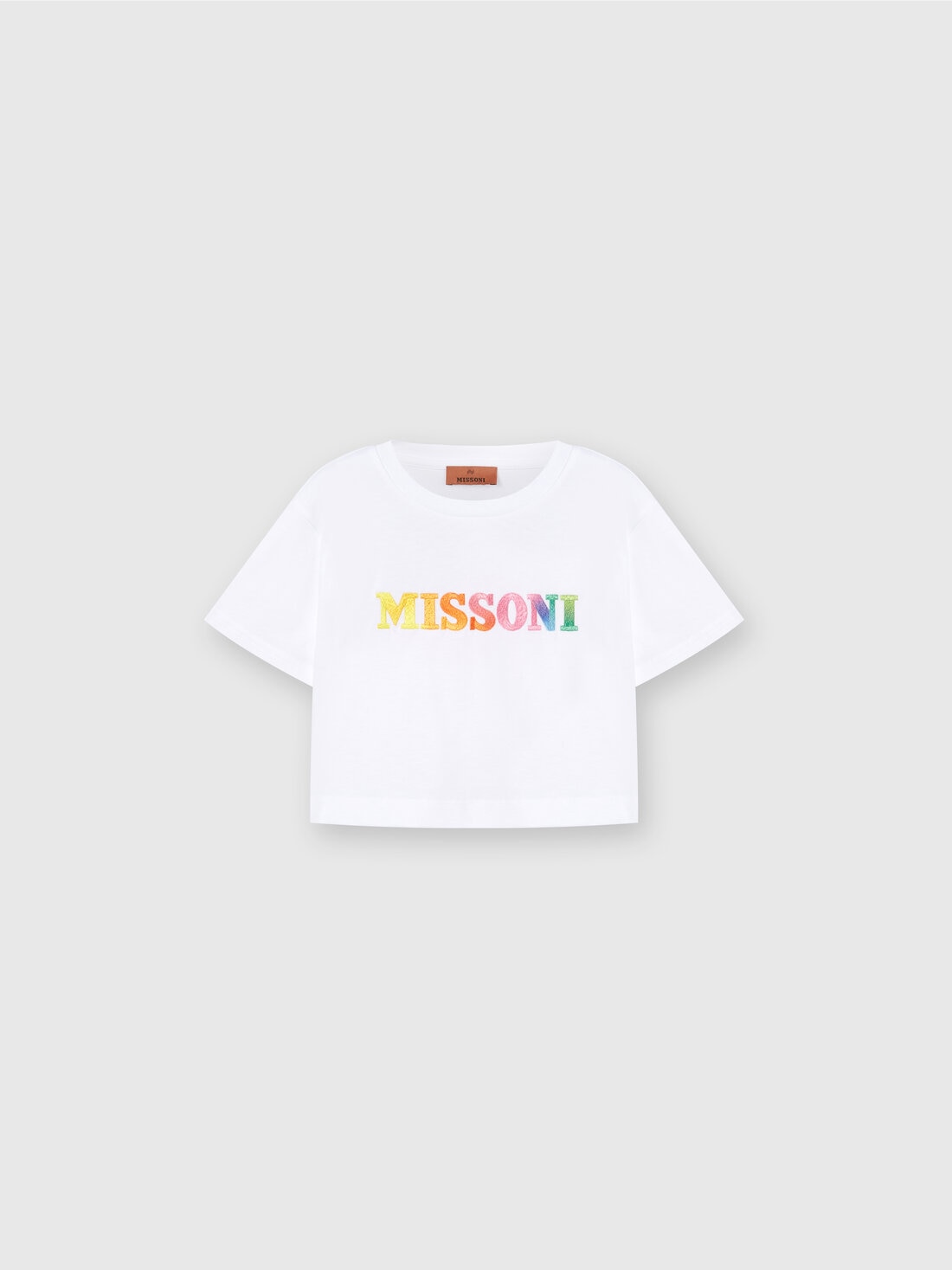 M Missoni T-shirt in jersey di cotone con scritta logo Acquista Ora