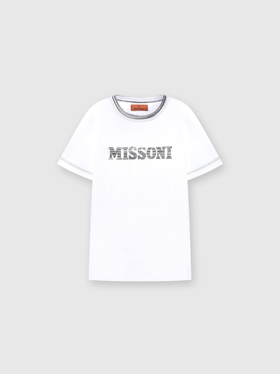 M Missoni T-shirt in jersey di cotone con logo Consegna Veloce