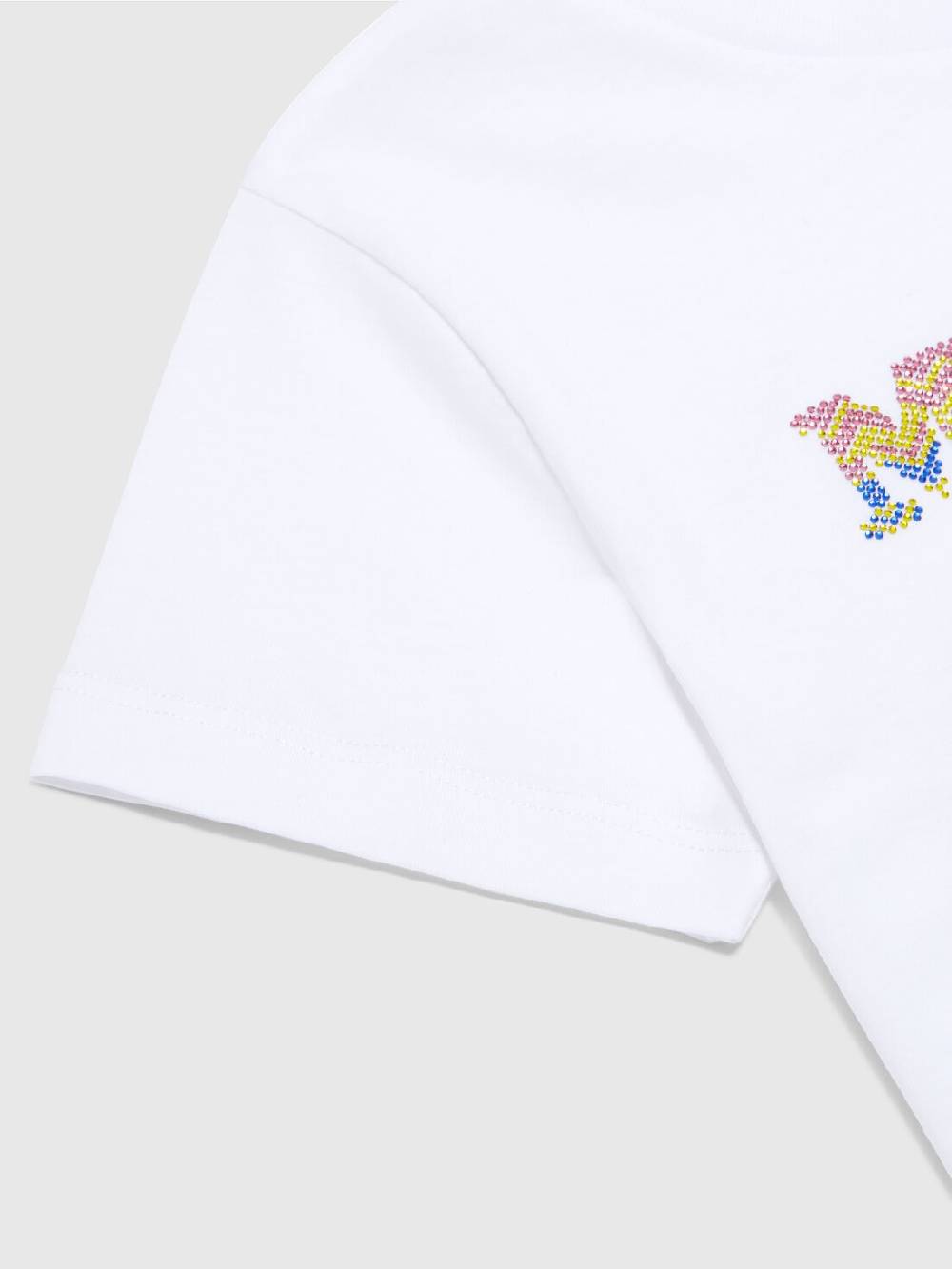 M Missoni T-shirt in jersey di cotone con scritta logo chevron Promozione Limitata
