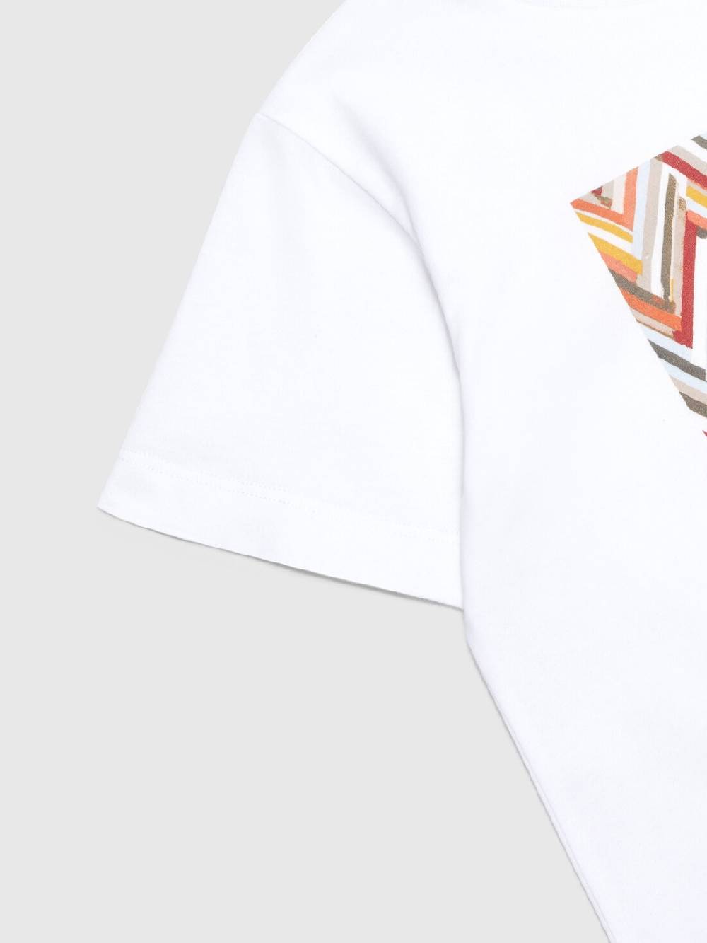 M Missoni T-shirt in jersey di cotone con stampa chevron e logo Fino Al -60%
